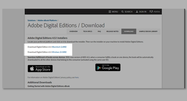 adobe digital editions download